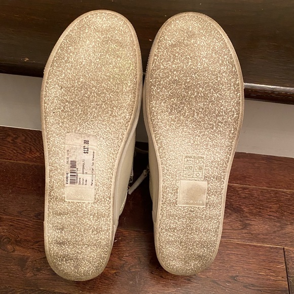 Dolce Vita Metallic High Top Sneakers - Size 10 - Picture 4 of 4
